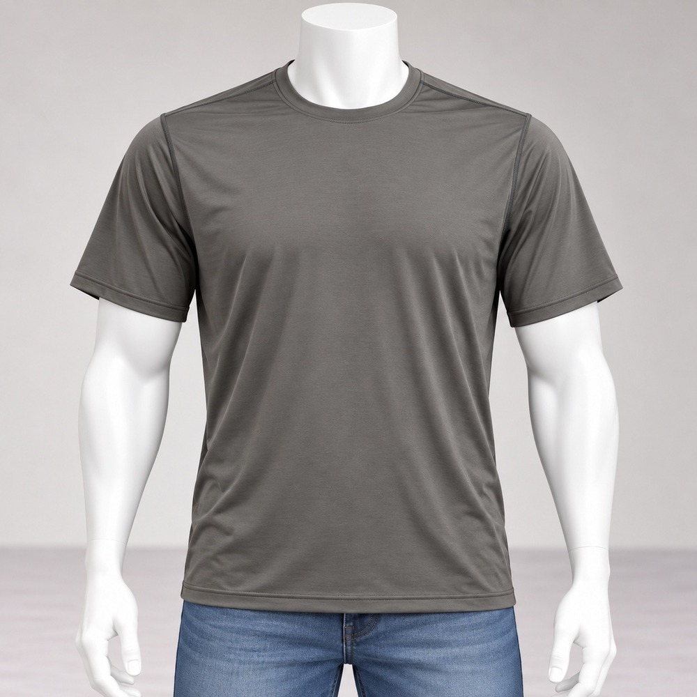 Real Essentials Performance T-Shirt Mens 2XL Gray Short Sleeve Athletic Top